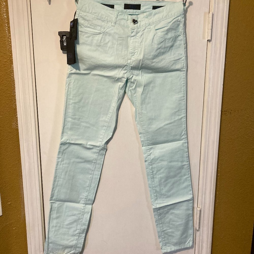 Twin-Set women's size 27 blue cotton candy lightweight thin AURELIE skinny pants